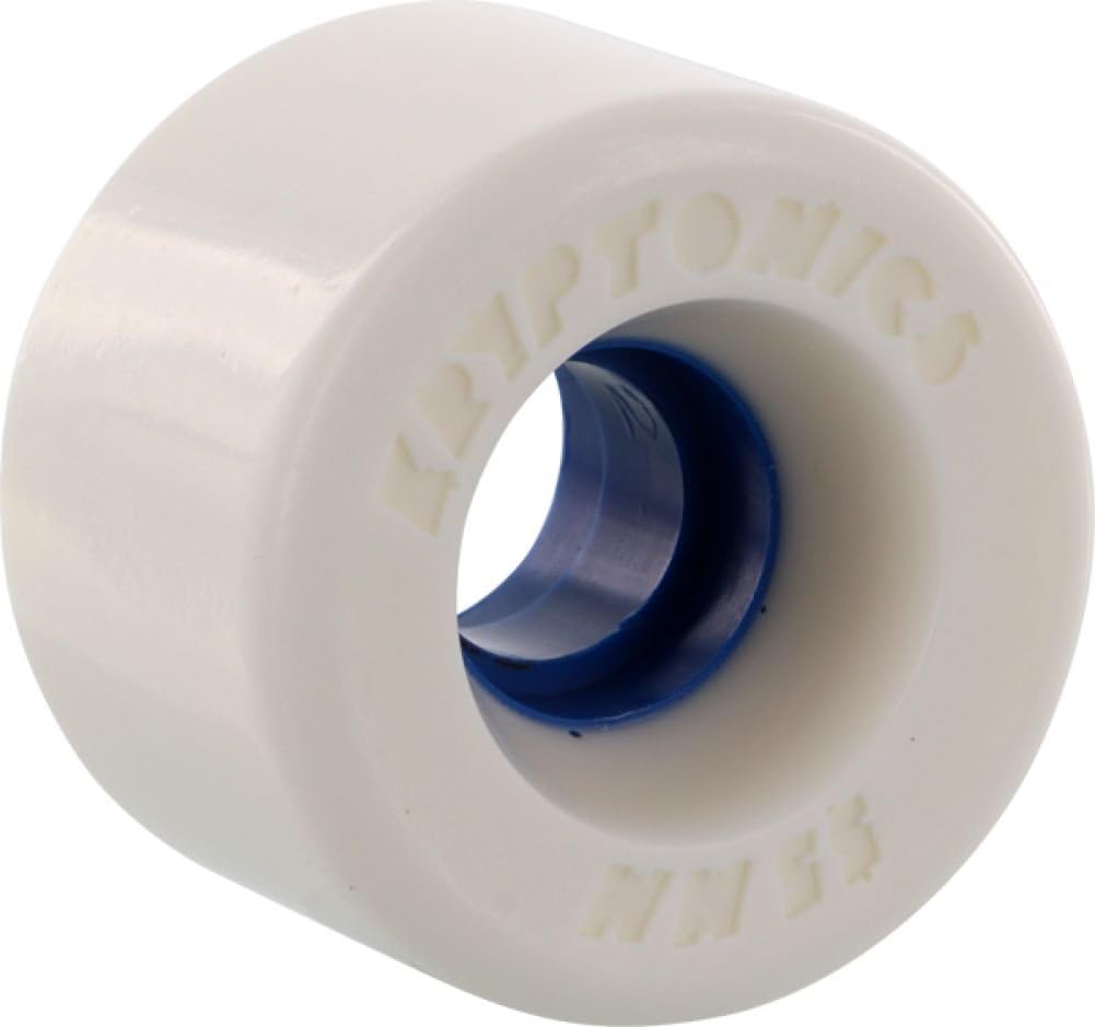 Kryptonics Wheels Star Trac White / Blue Skateboard Wheels - 55mm 94a (Set of 4)
