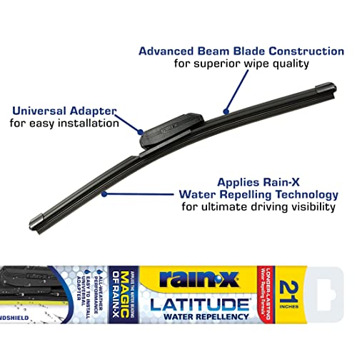 Image of Rain-X 5079278-2 Repellency Water Repellent Wiper Blades, 21 inch Windshield Wiper, All Weather Streak-Free for Enhanced Visibility w /Water Repellency Formula
