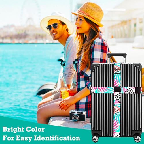 Image of Luggage Straps for Suitcases TSA Approved Easy Pack Organized Suitcase Strap, Luggage Strap, Luggage Belt Strap, Bag Straps for Luggage. Buckle Straps Travel Accessories (Hawaii Plant)