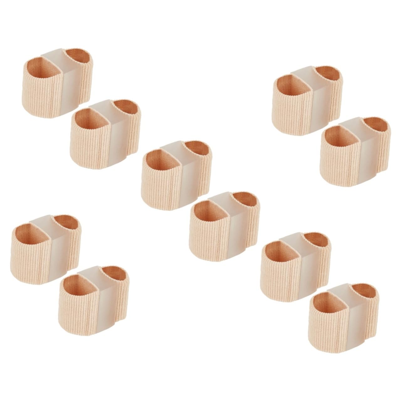 BEBEMOKO 5sets Correctors Bunion Separator Overlapping Socks Spacers Correct Separators for Pedicure Divider Foot Pedicure Separators Bunion Spacers Gel Separators Nylon 2pcs*5