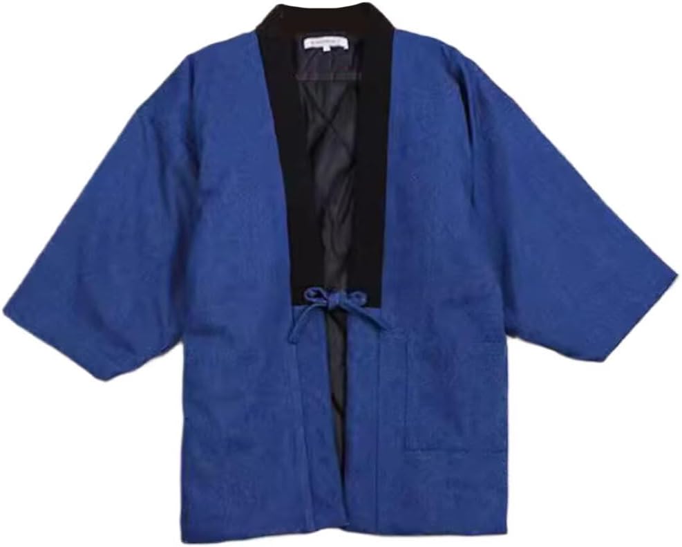 Women's Men's Winter Coat Hanten Japanese Kimono Casual Warm Soft 100% Cotton Long Sleeve Japanese Kimono Style Jacket