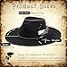 H.Busque Wide Brim Fedora Hat Mens Women Felt Panama Hat Dress Up Hat Black