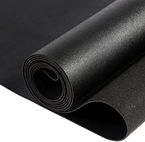 Butarfe Faux Leather 1.2mm Thick Upholstery Leather 2 Yards 54" x 72" Vinyl Leather Fabric by The Yard Soft PU Faux Synthetic Leather Pleather Fabric Black for Sofa Bags Chairs Car Seats DIY Crafts
