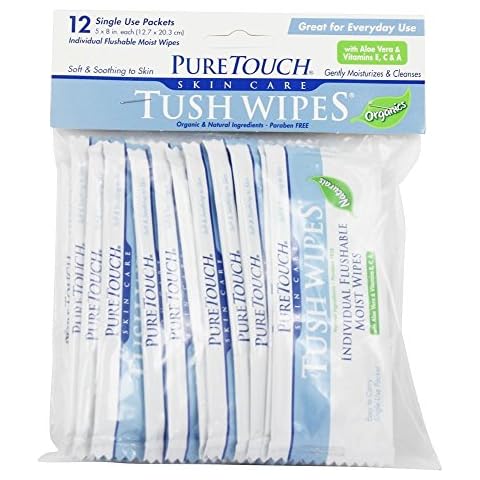 Pure Touch Skin Care Organics Tush Wipes Travel Cover