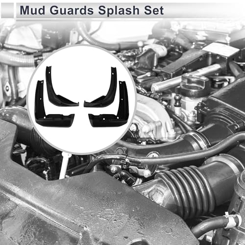 Image of X AUTOHAUX 1set Front and Rear Mud Flaps Splash Guards Mud Guards for Acura RDX 2013-2016 W /Mount Accessories