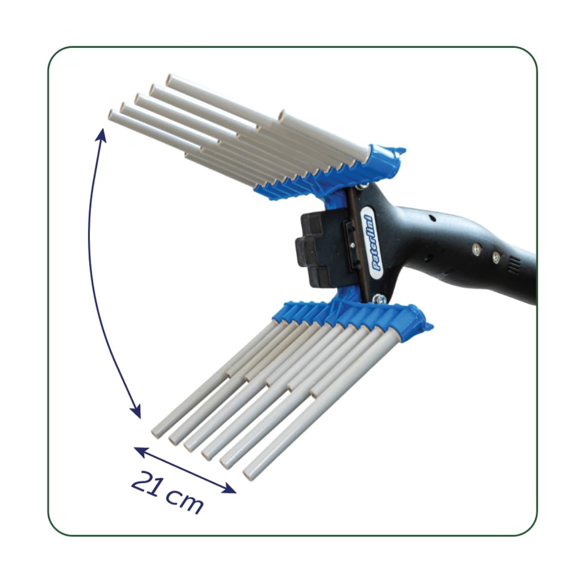 PATERLINI Abbacchiatore Elettrico Professionale per Raccolta Olive 12V - Scuotitore Raccogliolive Elettrico Leggero e Potente - Raccolta Olive Veloce (UP-22 - Asta TELESCOPICA Mt. 2.25-3.15)
