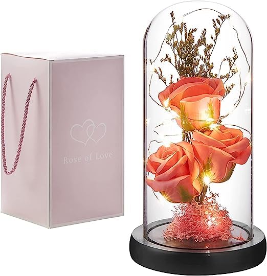 Glass Rose Rose Gift For Women Rose Light Flower Lights