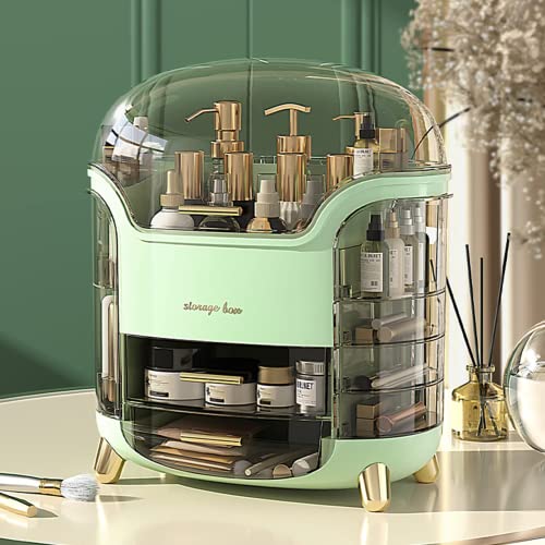 Image of Omeily Makeup Organizer Countertop Vanity Cosmetic Skincares Organizer | Large Clear Makeup Organizer Cosmetic Storage Box for Skincare Perfume, Vanity & Bathroom Organizer Gift for Women Girls