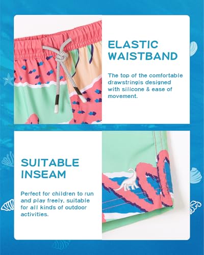 Image of SURF CUZ Boys Swim Trunks Toddler Swim Shorts UPF 50+ Bathing Suit for Boy Swimsuit Quick Dry Mesh Beach Boardshorts Swimwear