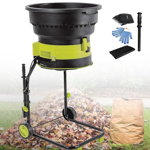 Trituradora De Hojas Eléctrica Sin Cuchillas 2500 W Trituradora Eléctrica Con Cable Y Ruedas Y Bolsa Recolectora Jardín Trituradora 8000 Rpm,Para Hojas,Césped Y Recortes Jardín,noPowercord