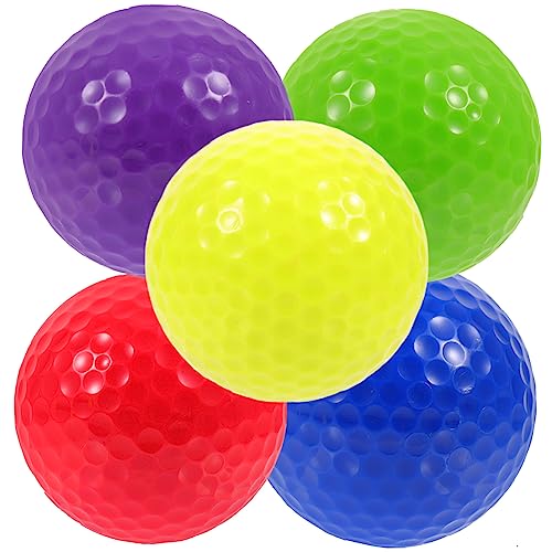 ifundom 5pcs Golf Practice Balls Wear Resistant Outdoor Training Accessory for All Ages Comfortable Touch High Elasticity for Enhanced Skill Development