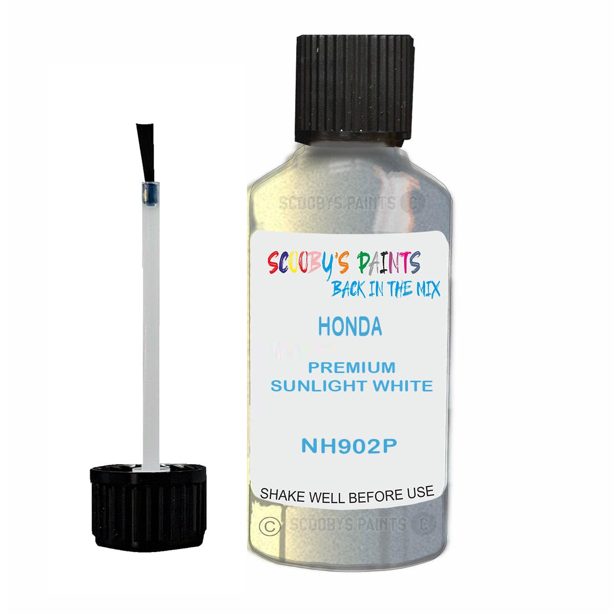 Scoobys Paints Back In The Mix Premium Sunlight White Touch Up Paint For Honda Nh902p Metallic