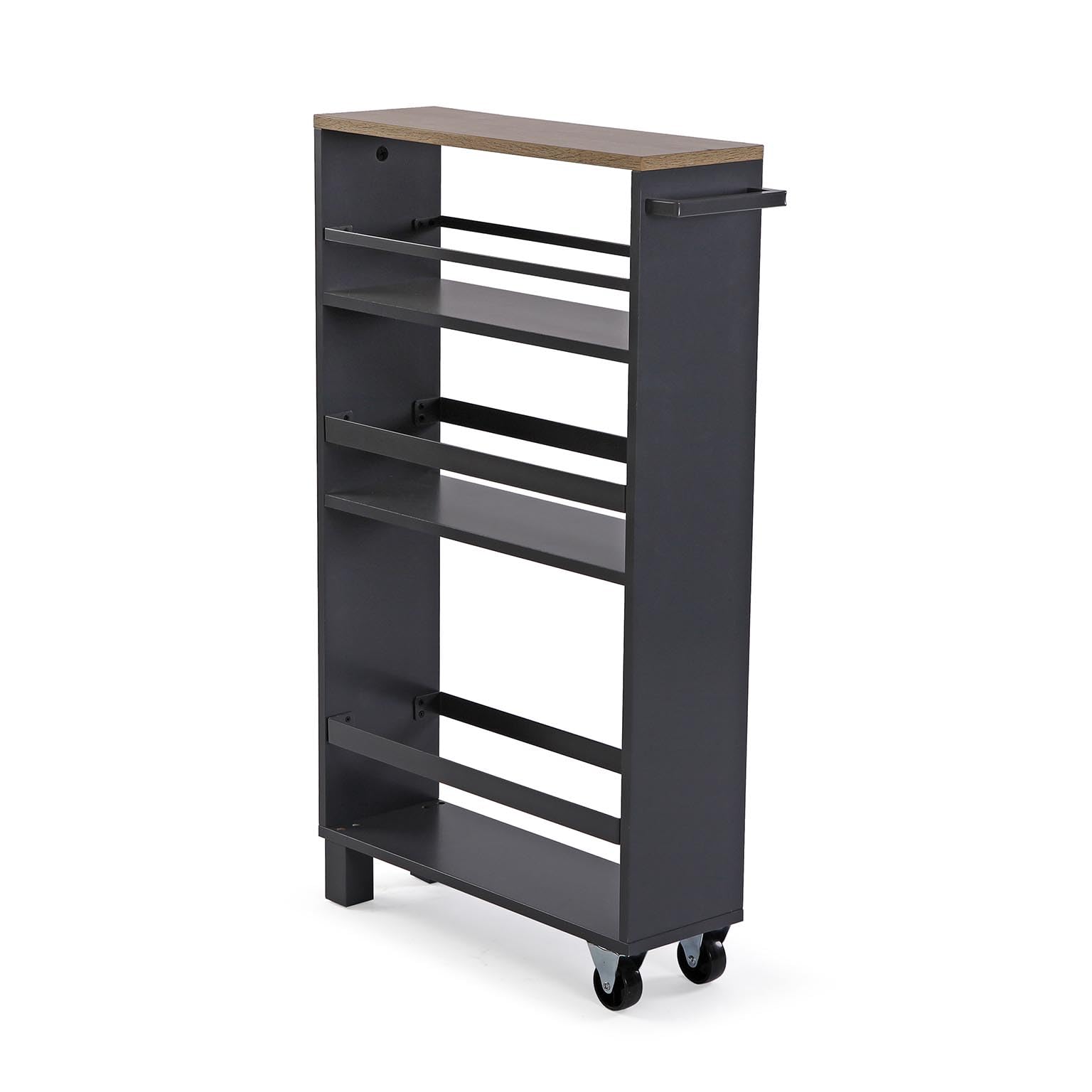 Versa Carros de Cocina Grey de Estilo Versátil, Medidas(Al x L x An) 79 x 15 x 50 cm, Madera MDF, Color Gris