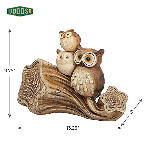 Udddsr Solar Garden Owl Statue, Owls Décor With Solar Led Lights For Garden Patio Lawn Ornaments, Indoor And Outdoor Art Decor -Garden Gift For Owl Lovers,Housewarming Garden Gift #TOP5