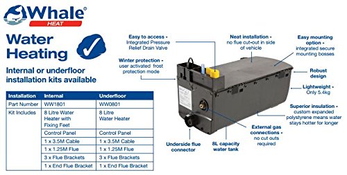 Whale Expanse 8 Litre Underfloor Water Heater Electric u0026 Gas :  Amazon.co.uk: DIY u0026 Tools
