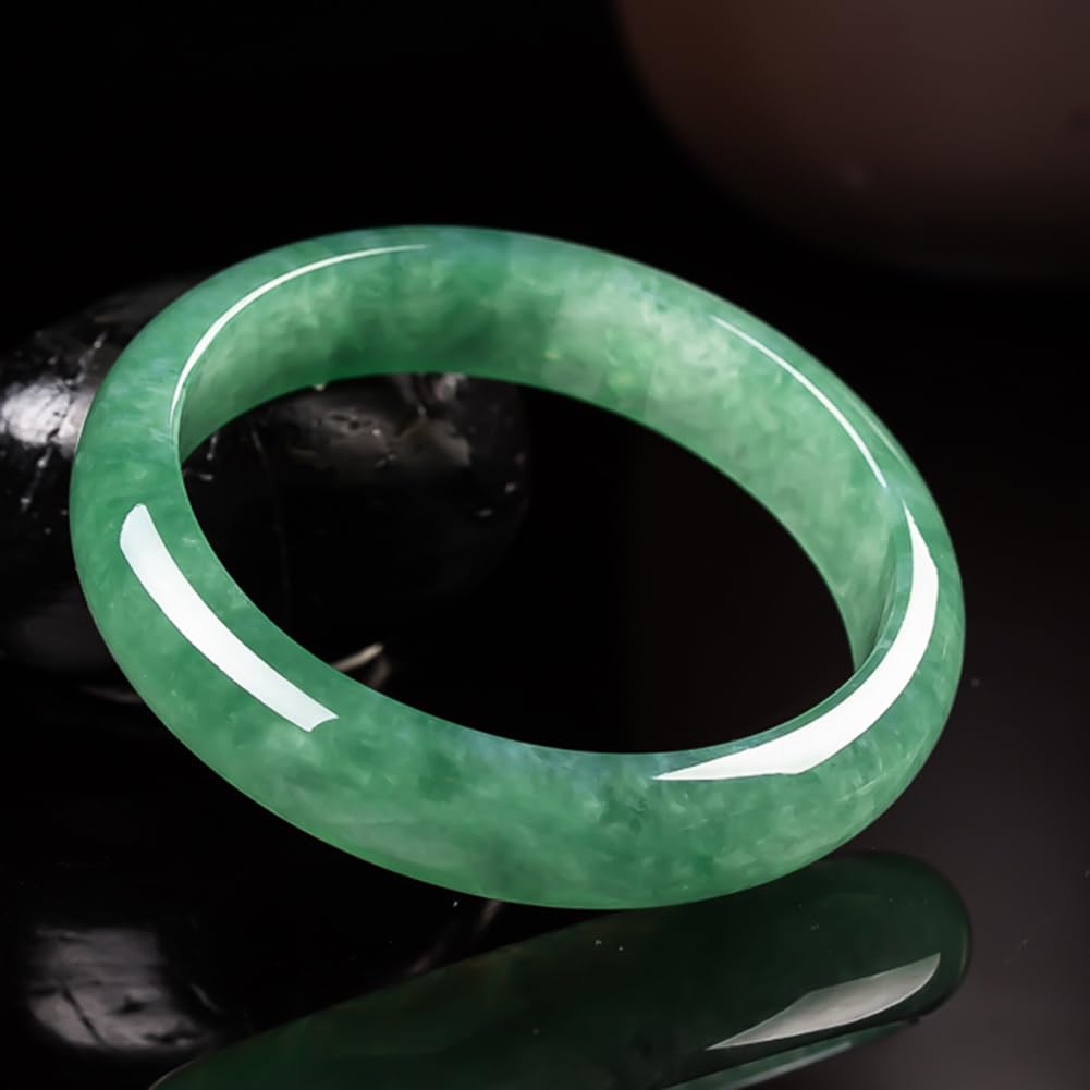 Autentico braccialetto di giadeite verde smeraldo per donna, bracciali con pietre preziose di smeraldo per ragazzeBracciale nuziale