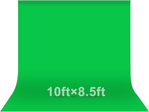 Vista 22 de EMART Telón de fondo de pantalla verde de 5 x 7 pies, tela de cortina de poliéster resistente a las arrugas, hoja de tela verde cromada para zoom