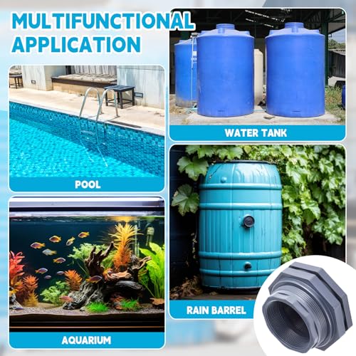 Image of 1 Pcs 4 Inch Bulkhead Fitting PVC Npt Tank Connector