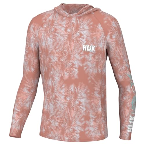 Image of HUK Kids Pursuit Pattern Long Sleeve Shirt, Fishing Shirt for Kids