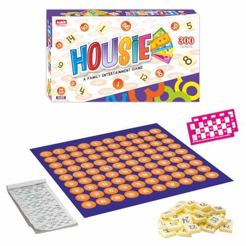 Image of Ankit Toys and Games Housie 15 inch Bingo Game - Classic Fun for Family & Friends | Perfect for Parties & Gatherings Fun Strategy & Educational Game for Kids & Adults