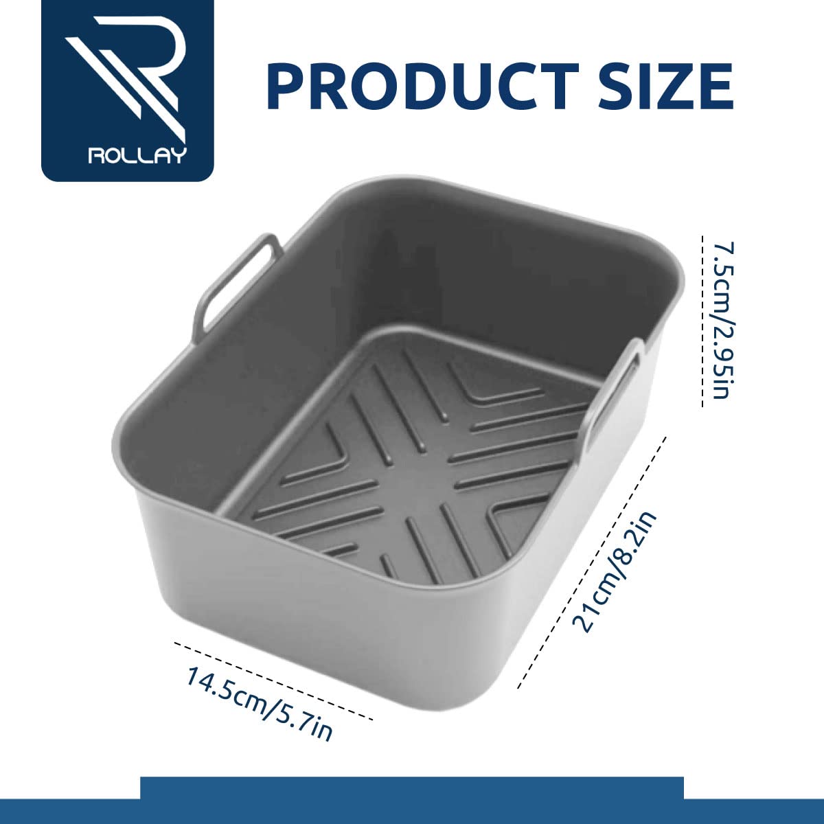 Viitech Confezione da 2 fodere in silicone per friggitrice ad aria, ripetibili, in silicone, per Ninja AF300UK AF400UK, 21 x 16,5 x 8 cm, resistenti all'olio e all'acqua, accessori per friggitrice ad