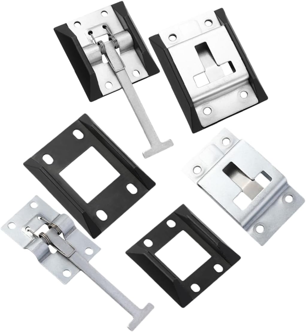 4-Piece Stainless Steel RV Door Hook Latch Kit Heavy Duty Trailer Door Holders for Cargo Trailers and Campers for Secure Use