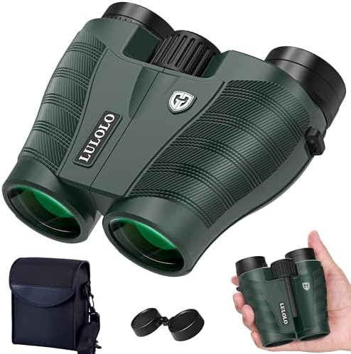 25x32 UHD Compact Binoculars for Adults High Powered - Large View Binoculars with Clear Low Light Vision - Super Bright Lightweight & Waterproof Binocular for Bird Watching Travel Hunting