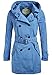 Produktbild khujo Damen Jacke Parana Trenchcoat mit Kapuze blau Farbe blau, Größe L