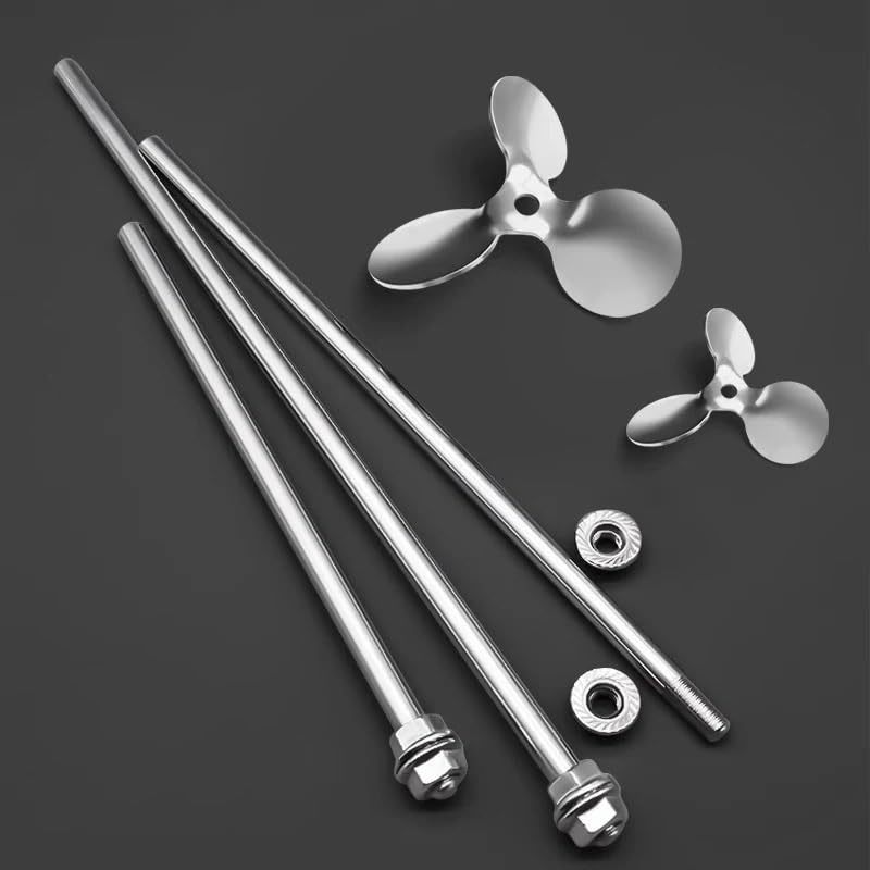 1pc 304 Stainless Steel Three-Leaf Mixing Blade & Stirring Rod - 40mm to 120mm Diameter or 200mm to 500mm Length(Blade 50mm)