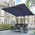 Luxury 10' X 10' Cantilever Patio Umbrella, 360°Rotation,Large Rectangular Cantilever Patio Umbrellas, Heavy Duty Aluminum Off-Set Patio Umbrella,Easy Tilt Sunshade Waterproof for Deck Pool Patio