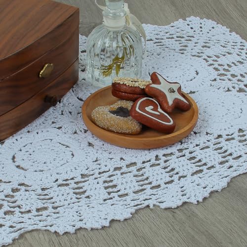 Kilofly KTW306WHTPC4 Handmade Crochet Cotton Lace Table Placemats Doilies Value Pack [Set Of 4] thumb #3