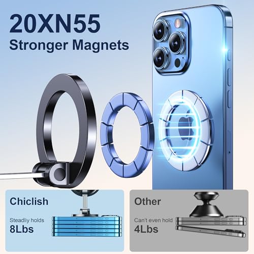 Chiclish Magnetic MagSafe Car Mount – Dual Dashboard & Windshield Suction — view 5