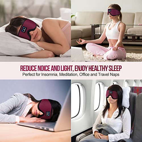 Image of MUSICOZY Sleep Headphones Bluetooth 5.4 Headband Sleeping Eye Mask for Mom Women Men Wireless Music Earbuds Earphones for Side Sleepers Built-in HD Speakers Cool Gadgets Unique Gifts