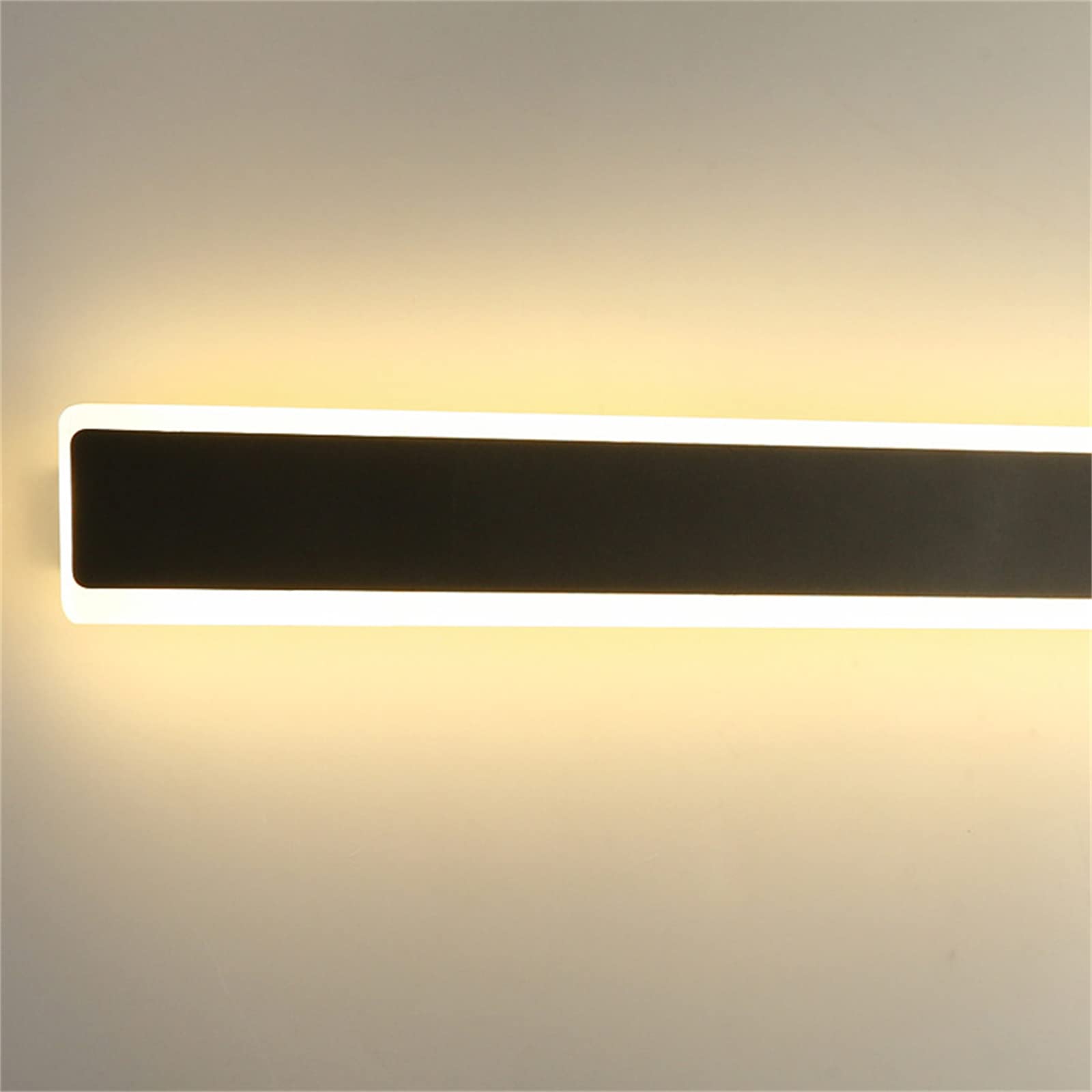 LED Barra Dimmerabile Applique da Parete Interno Moderno Lunga Striscia Scale Lampada da Parete Luminosità Regolabile Acrilico Alluminio Lampada a Muro Camera Soggiorno (Oro,120cm 60W)