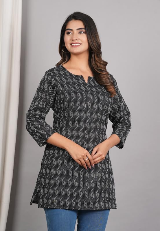Image of Women Cotton Printed Kurti for Women | Stylish, Casual, Regular, Soft & Cozy, Comfortable Short Kurti