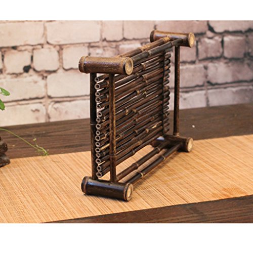 Mesa de chá de bambu clássica chinesa da Homozy – 25 x 13 x 6,5 cm