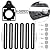 Angzhili 1 Pack Multi Angle Measuring Ruler,Aluminum Alloy Multi-Function Angle Ruler,6 Section Ceramic Tile Opening Locator, Angle Measurement Tool,Band Hole Locator