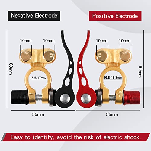 JatilEr - Morsetti per batteria auto, 12 V