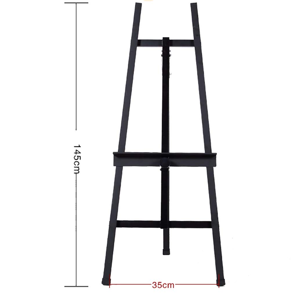 Mocna I Trwała, Wolnostojąca Metalowa Sztaluga | Przenośny Stojak Ekspozycyjny | Statyw Do Sztuki Podłogowej, 145 Cm X 35 Cm, Do Targów, Malowania, Plakatów Itp.