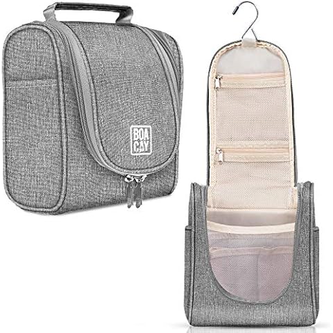 BOACAY Small Hanging Travel Toiletry Bag for Women & Men, Makeup Bag, Shower & Wash Bag, Organiser Kit for Cosmetics, Essentials, Travel Accessories Cover