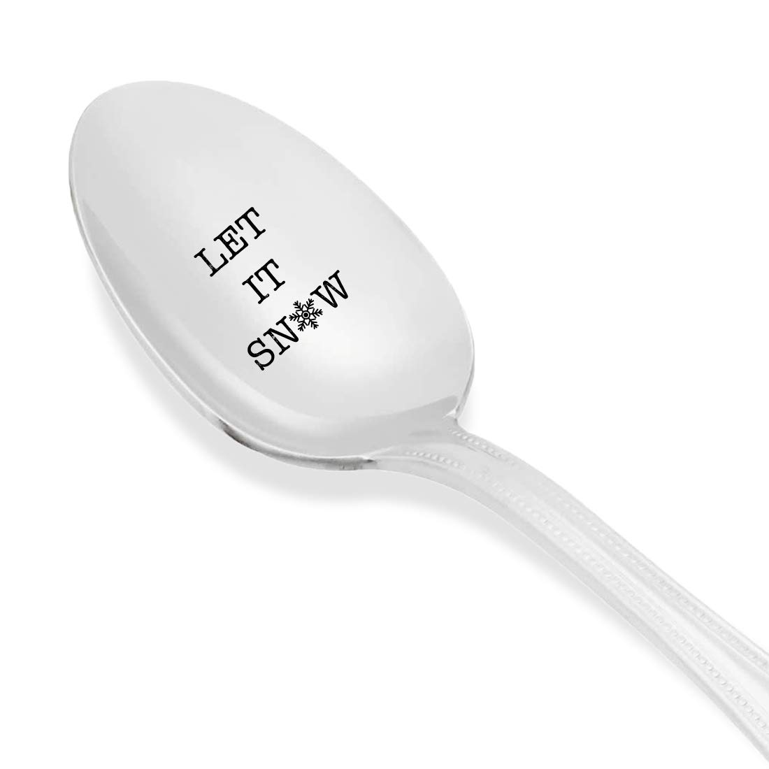 Let It Snow Spoon Unique Gifts For Him Or Her Best Friends Valentine Loved Ones Coffee Lover On Birthday Wedding Anniversary Christmas And Special Occasion Engraved Stainless Steel Spoon