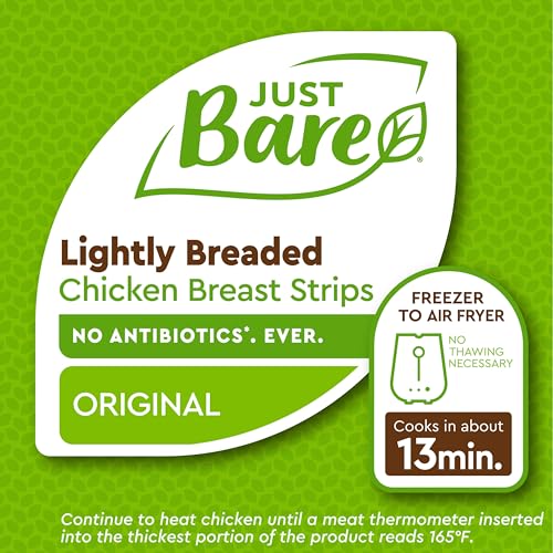 Just Bare Lightly Breaded Chicken Breast Strips | Fully Cooked | 16G Protein |Frozen | 1.50 LB - Image 7