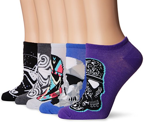 Star Wars Women's 5 Pack No Show, Assorted Purple, Fits Sock Size 9-11