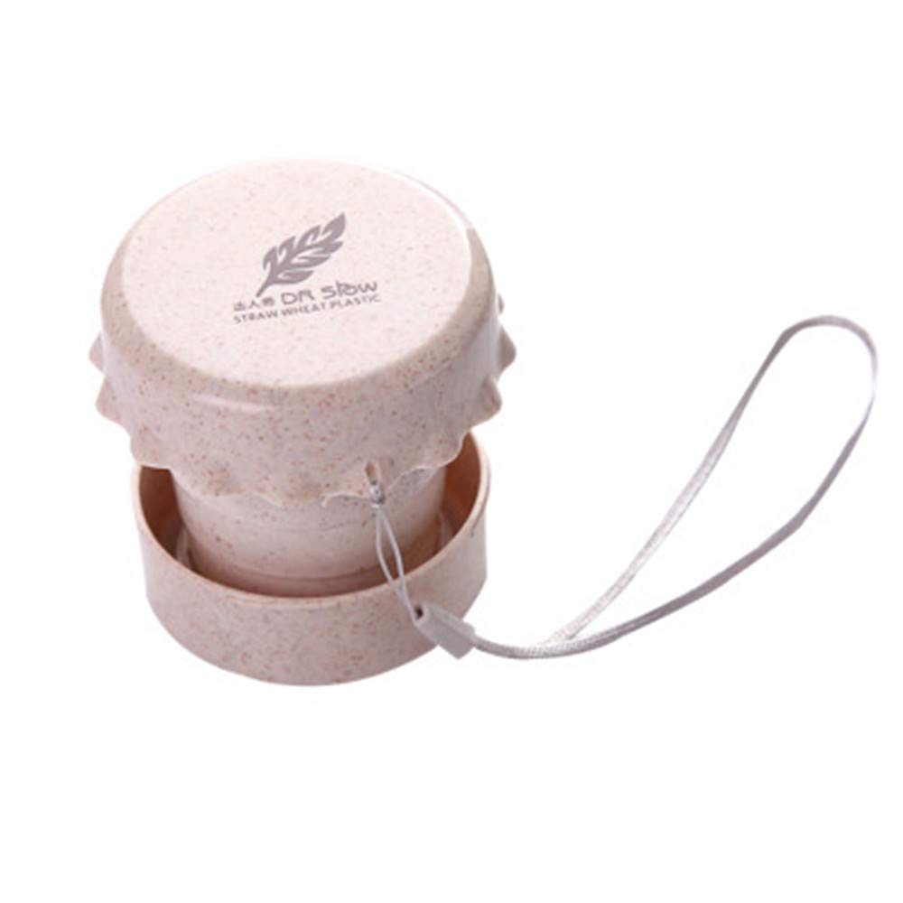 Silicone Cups السفر للطي قمح كوب تلسكوبي غلاية الرياضة السفر المحمولة مصغرة تنورة كأس فرشاة الأسنان مضغوط Camping Mug (Color : Blue)