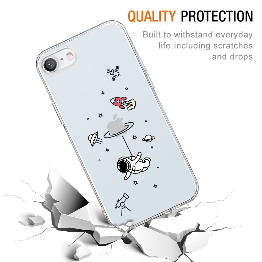ZhuoFan Custodia Per IPhone 11 Pro Con Astronauta – Cover In Silicone Morbido Antiurto (Nero, 3 Pezzi) - 2
