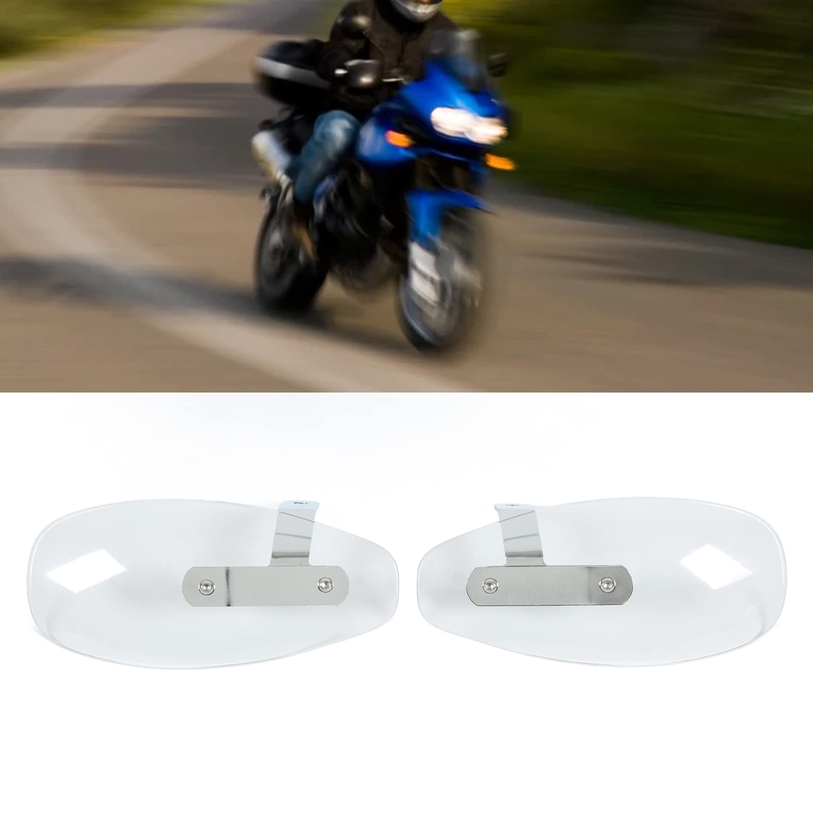 Paramani Moto Universali – Deflettori Antivento Curvi In Acrilico E Acciaio Per Indian Victory E Moto (Trasparente)