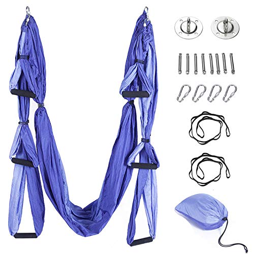 Brinny Aerial Yoga Schaukel Swing Equipment Ultra Starke Antigravity Yoga Hängematte/Trapez/Sling Für Antigravity Yoga Inversion Übungen - 2 Extensions Straps 2 Hängeplatte Enthalten