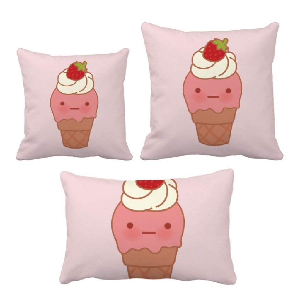 Coussin fraise crème d'expression de la glace : cadeau déco idéal