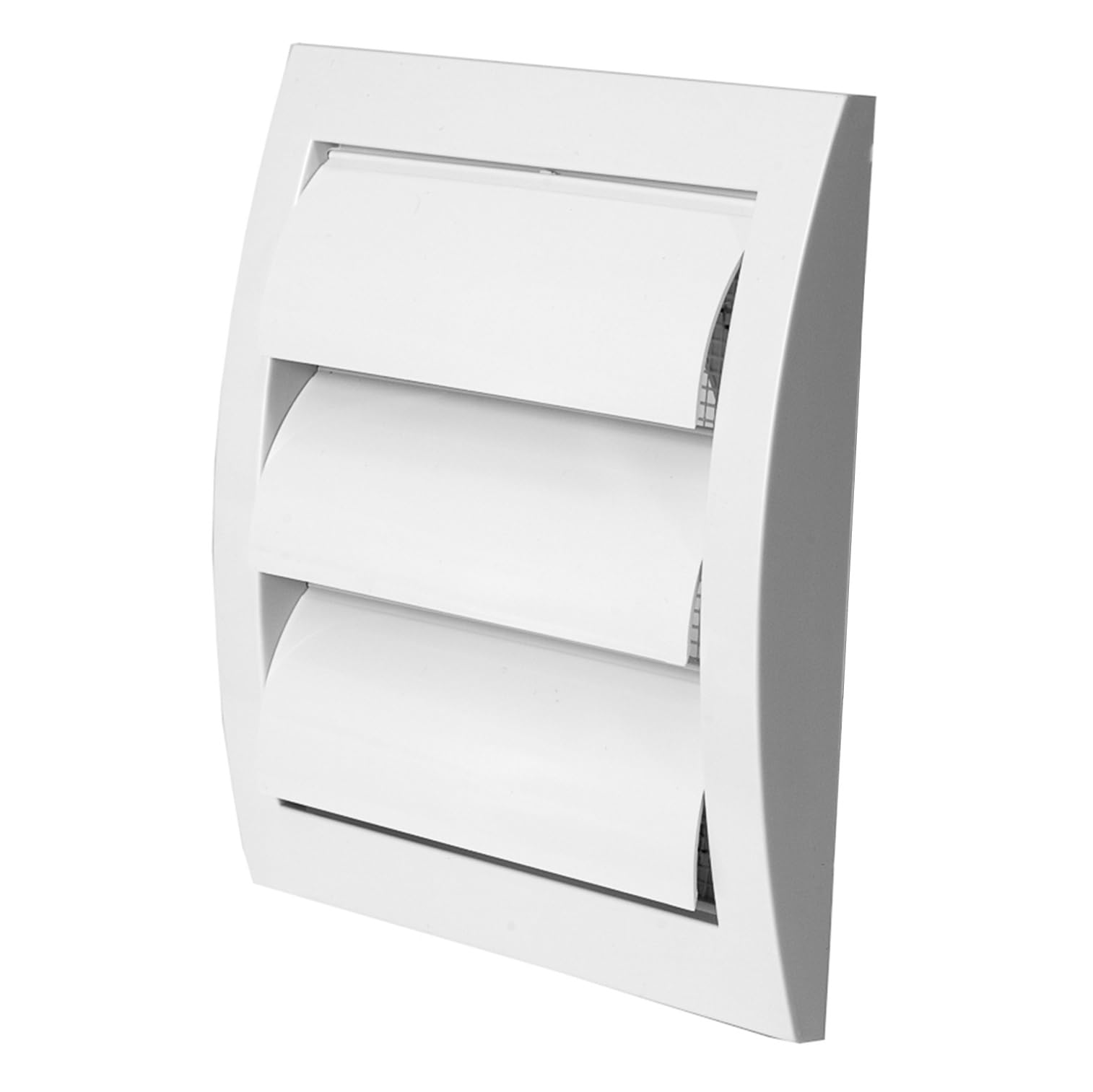 Prostko Ltd White Duct Gravity Flaps - 150Mm X 150Mm / 100Mm - Vent Cover With Movable Louvres.