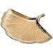 QUNHU Blattförmiges Schmucktablett Eingangsbereich Schlüsselschale Keramik Schmuckstück Ohrringe Ringhalter Teller Damengeburtstagsgeschenke (Color : Gold)